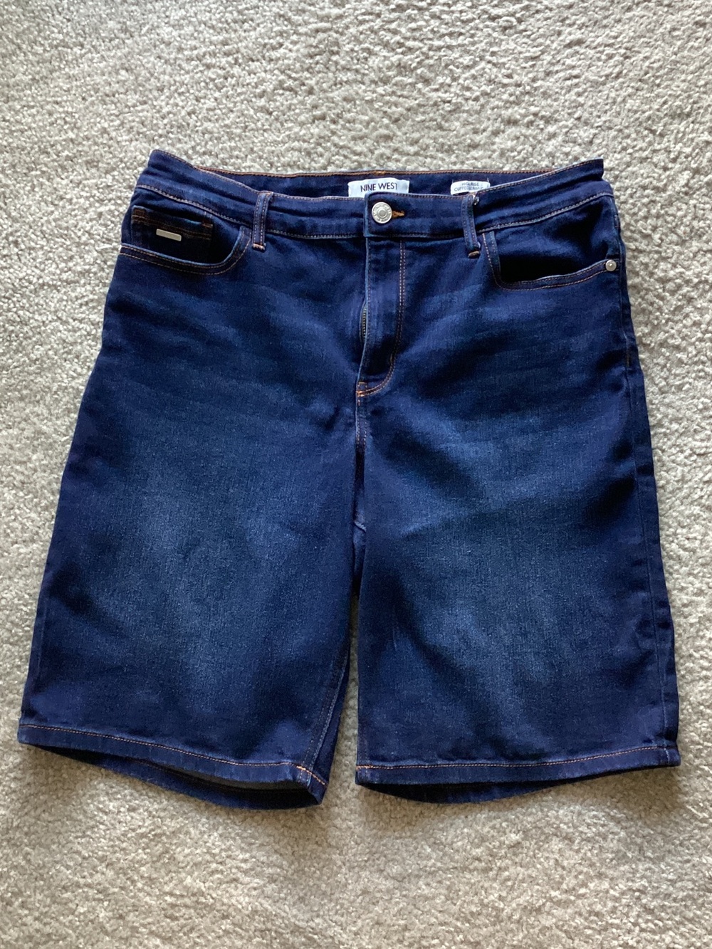 Nine West Dark Navy Denim Bermuda Shorts